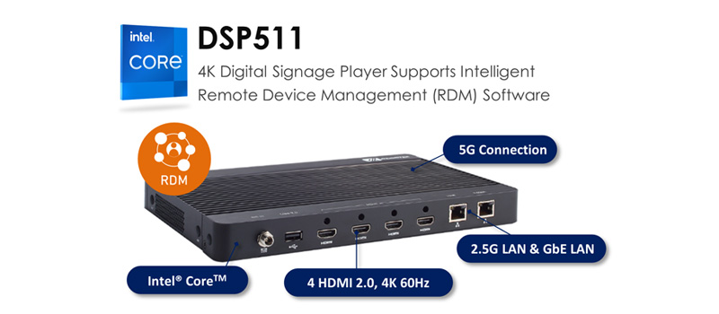 4K Digital Signage Player Video Wall DSP511
