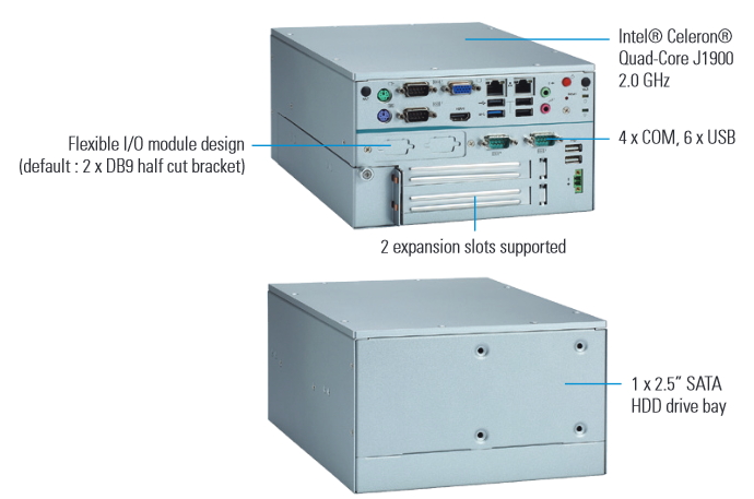 eBOX638-842-FL Fanless Embedded System