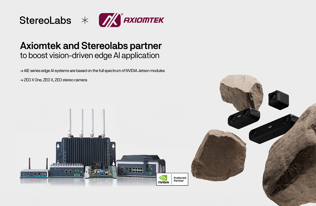 Axiomtek and Stereolabs Announce Strategic Partnership to Accelerate Vision-Driven Edge AI Applications