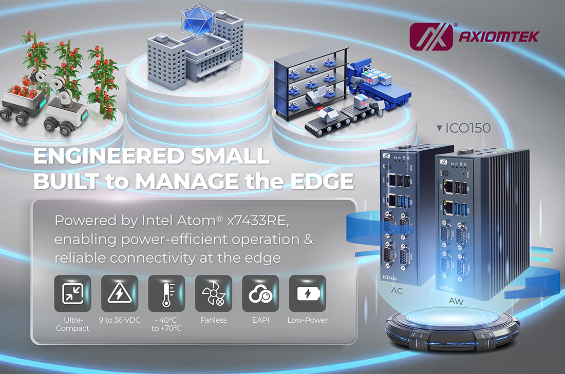 Axiomtek Unveils ICO150: Optimize Edge Devices Management with the New Ultra-Compact IoT Gateway