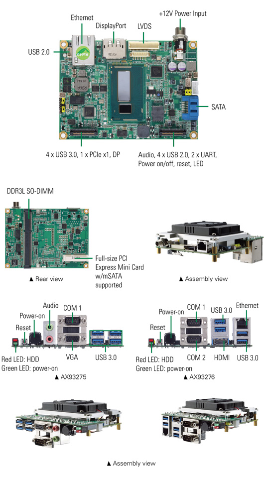 Palm-sized 5th Generation Intel® Core™ Pico-ITX SBC