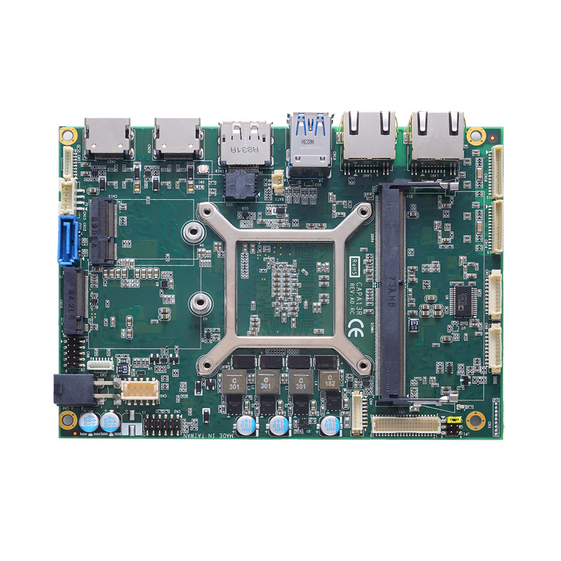 3.5” Embedded SBC with AMD Ryzen™ Embedded V1807B/V1605B APU, DisplayPort++, 2 HDMI, LVDS, and 4 GbE LAN