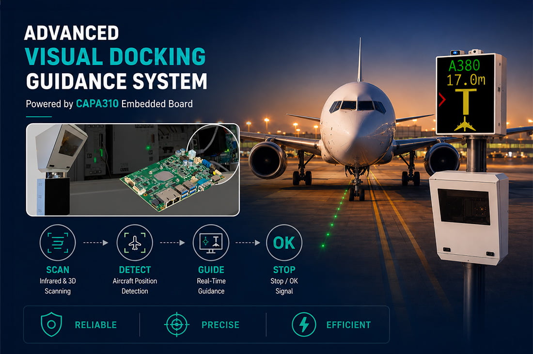 Advanced Visual Docking Guidance System for Aircraft Parking