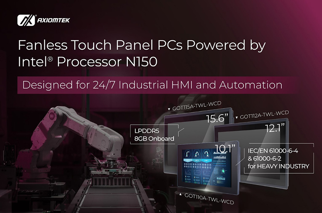 GOT100A Series Fanless Touch Panel PCs