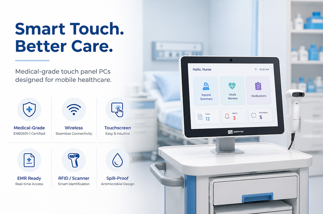 Medical Carts with Medical-Grade Touch Panel PCs