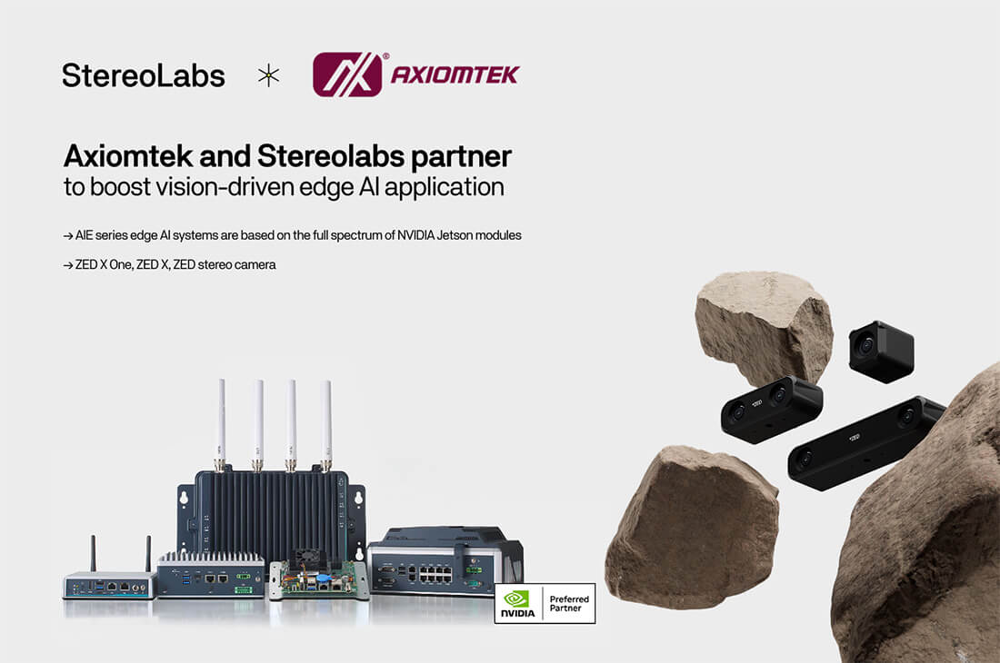 Axiomtek and Stereolabs Announce Strategic Partnership to Accelerate Vision-Driven Edge AI Applications